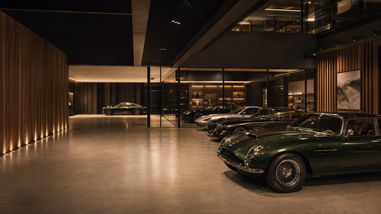 Luxury private automotive storage gallery