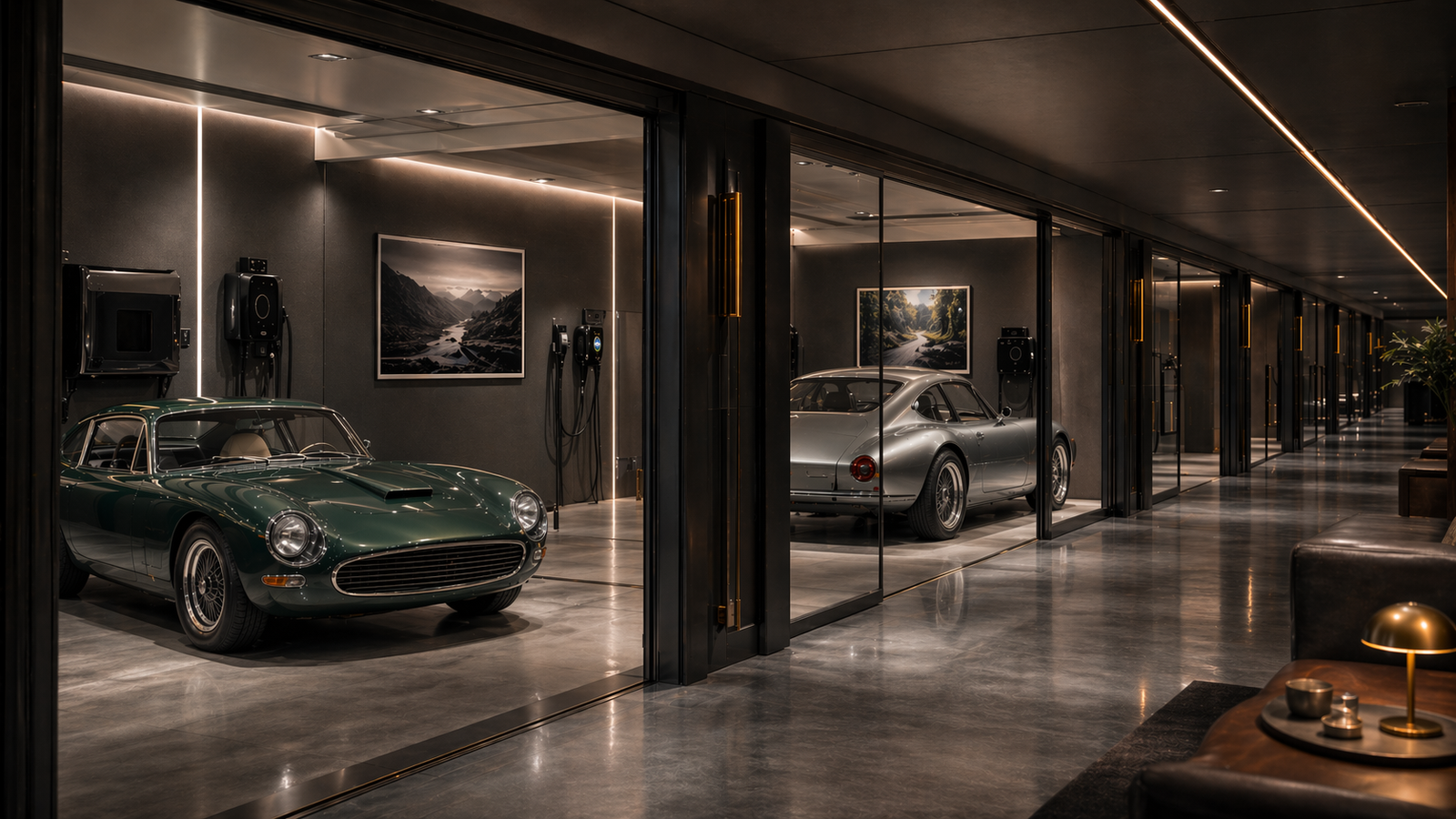Secure luxury automotive storage bays
